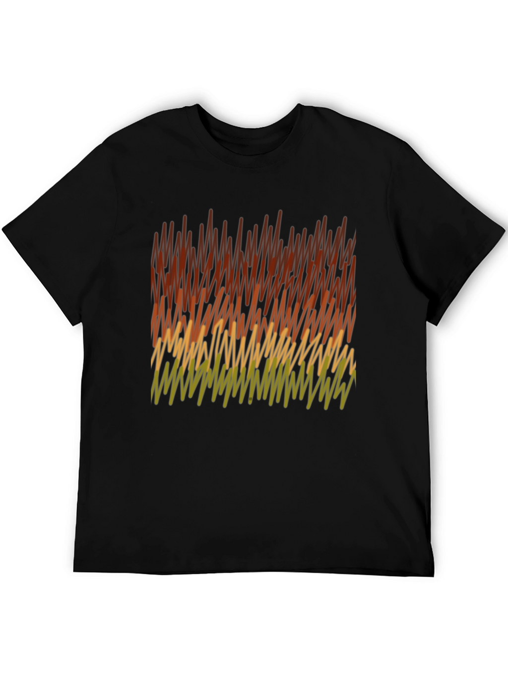 Abstract Pattern Mens Black T-Shirt
