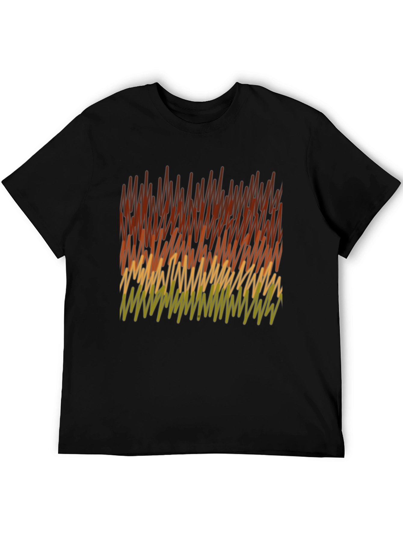 Abstract Pattern Mens Black T-Shirt