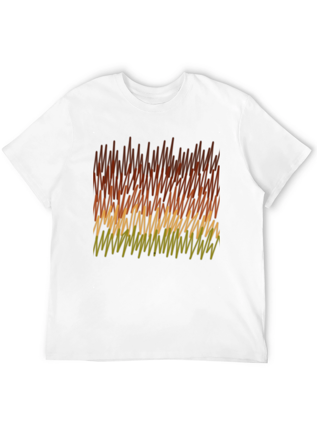 Abstract Pattern Mens Black T-Shirt