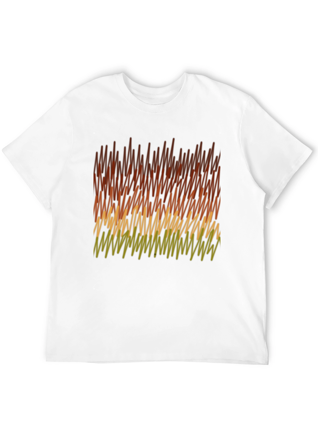 Abstract Pattern Mens Black T-Shirt