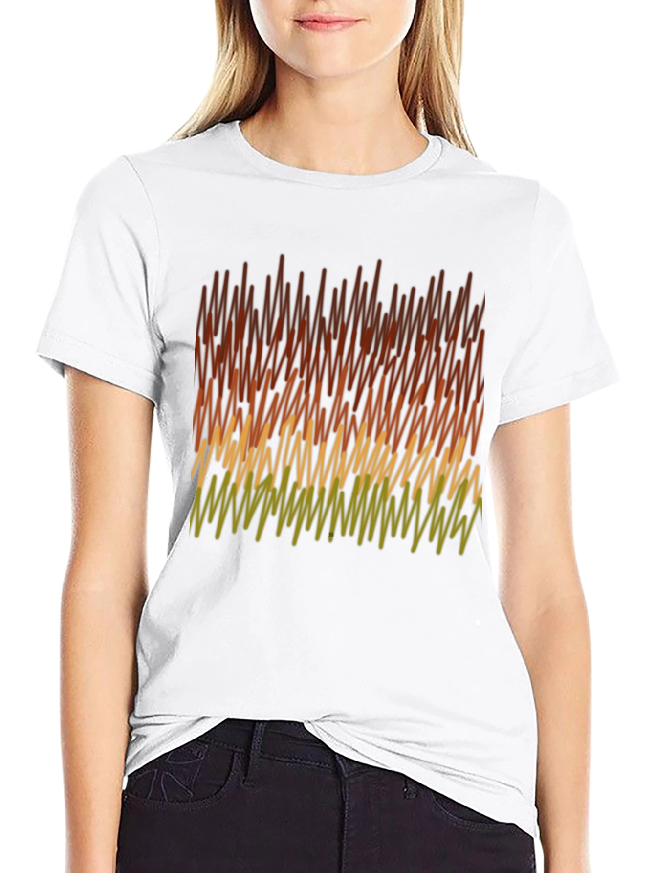 Abstract Pattern Mens Black T-Shirt