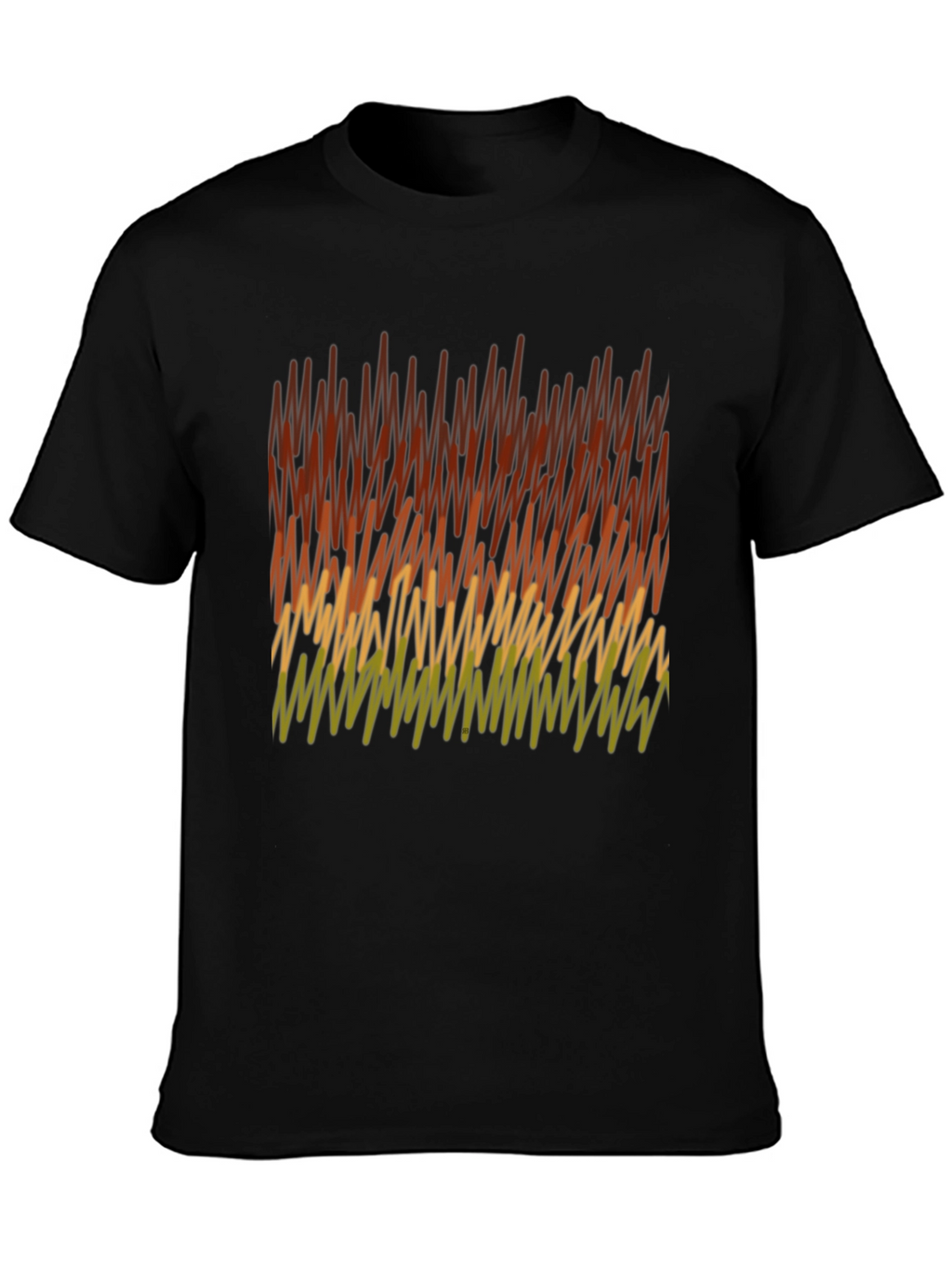 Abstract Pattern Mens Black T-Shirt