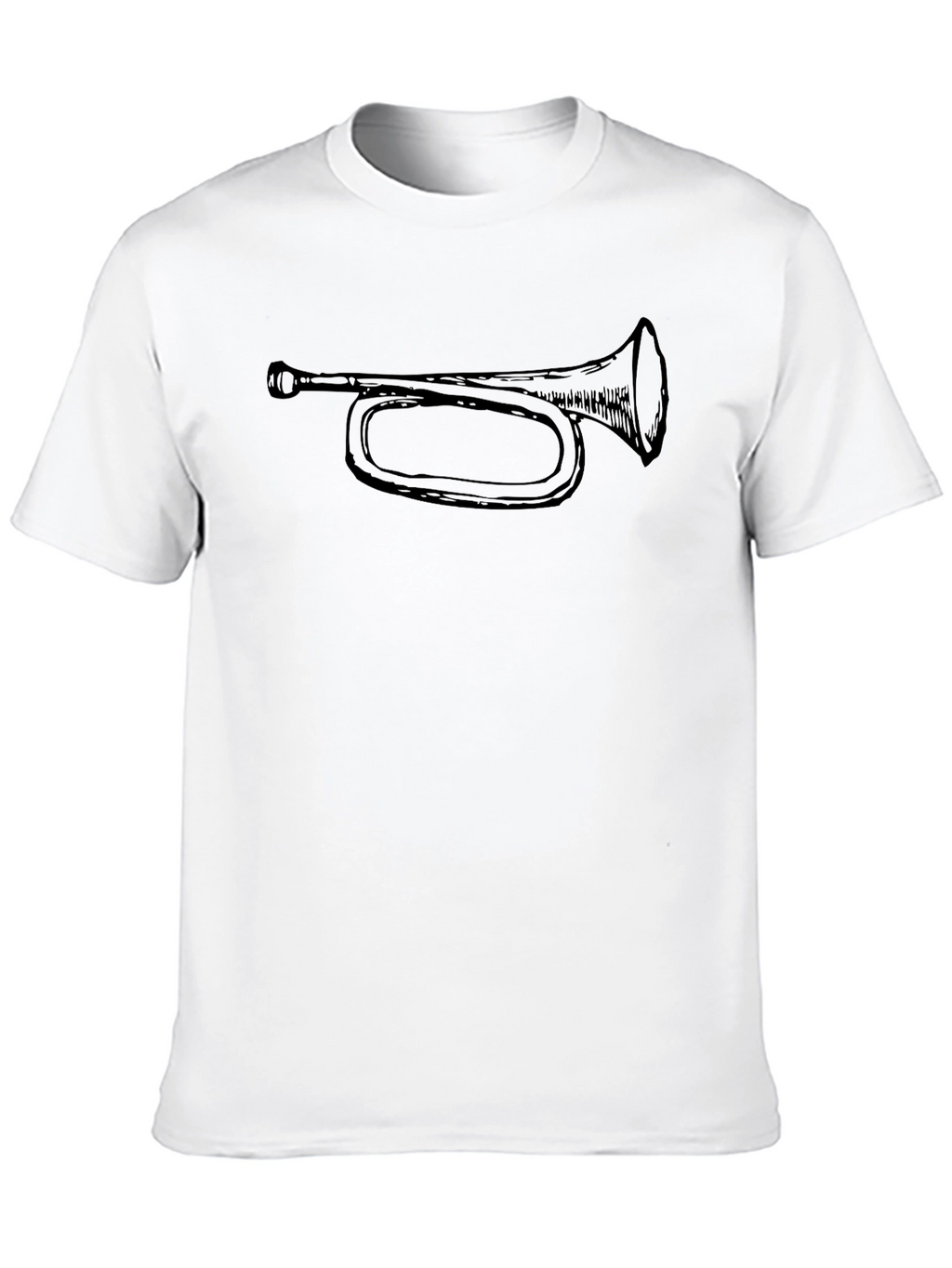 Bugle Graphic Tee - Casual Black T-Shirt