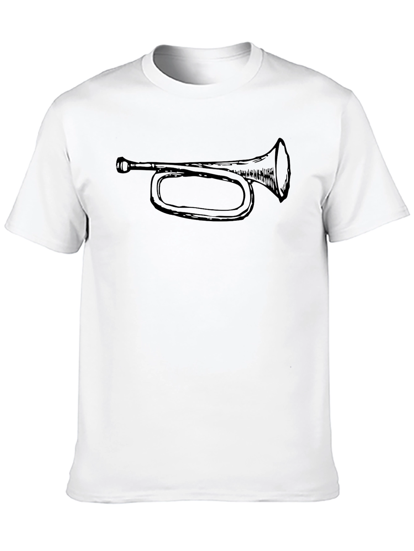 Bugle Graphic Tee - Casual Black T-Shirt