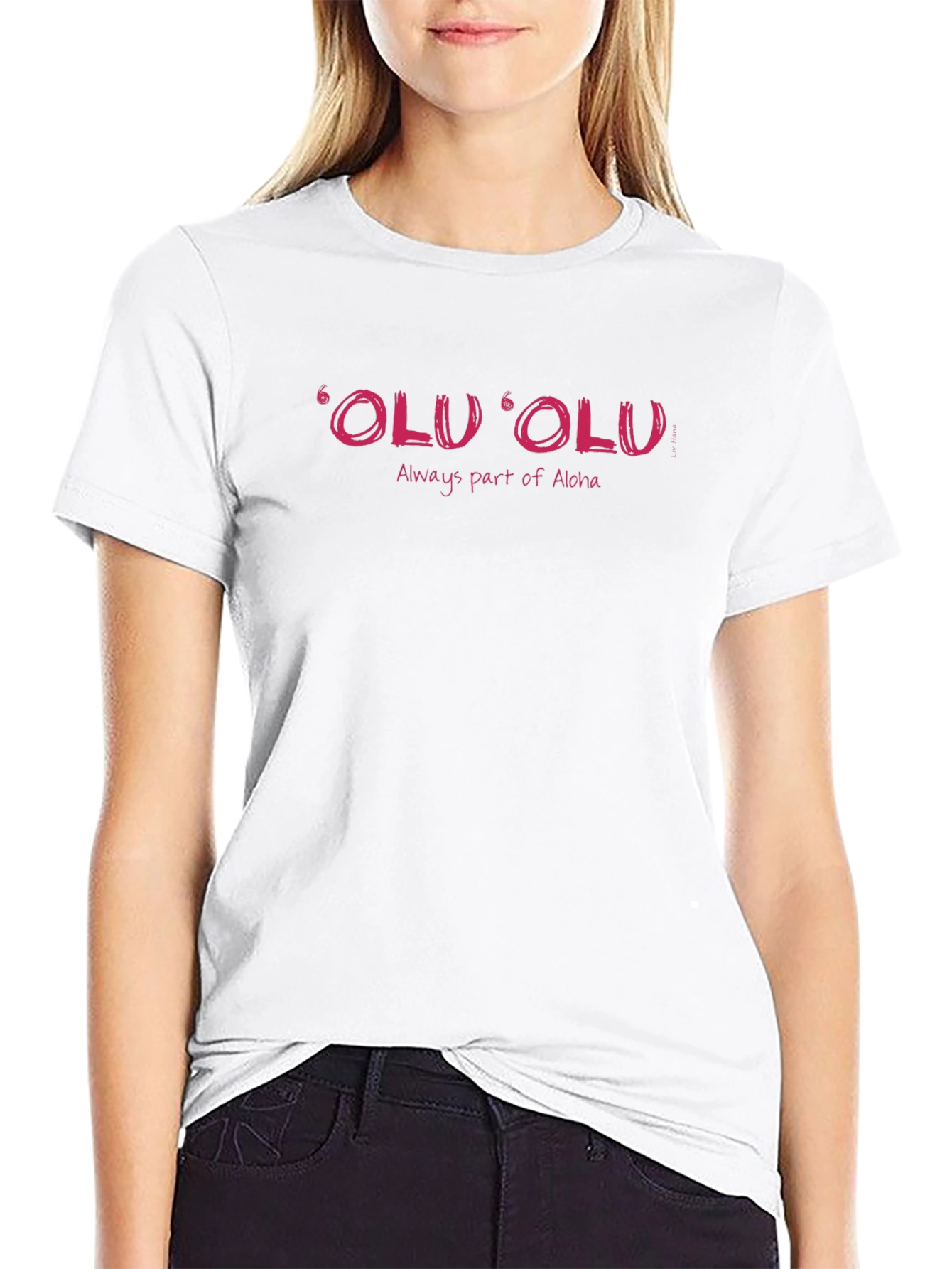 Olu Olu Aloha Black Graphic T-Shirt