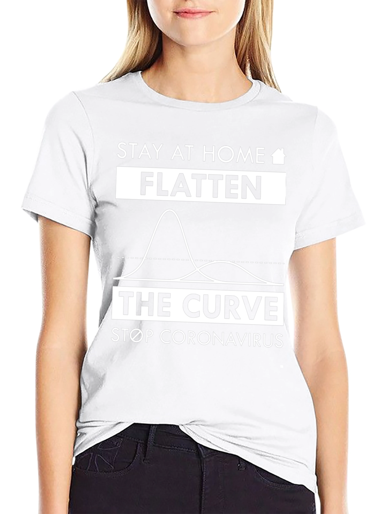 Stay at Home Flatten the Curve Graphic Tee