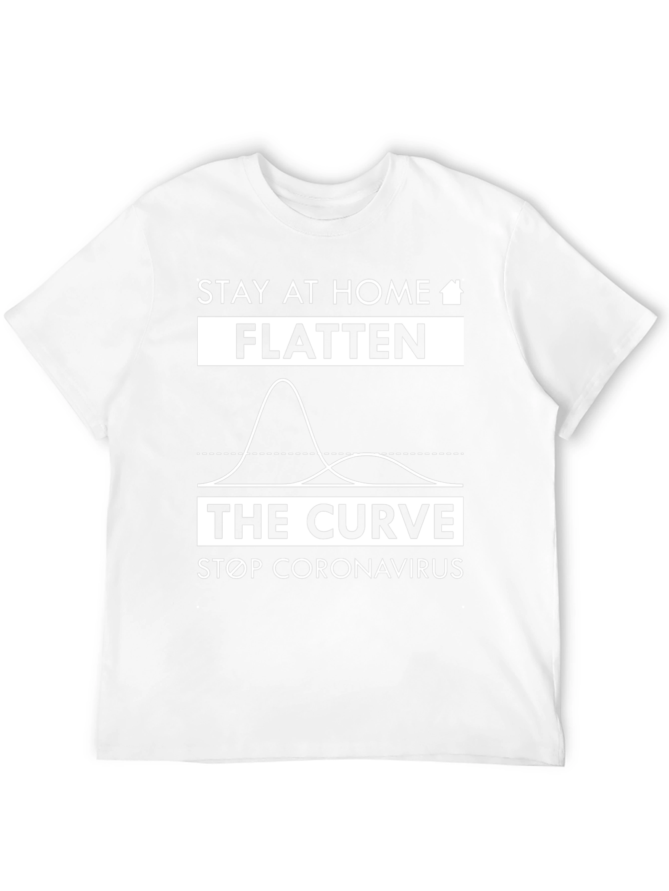 Stay at Home Flatten the Curve Graphic Tee