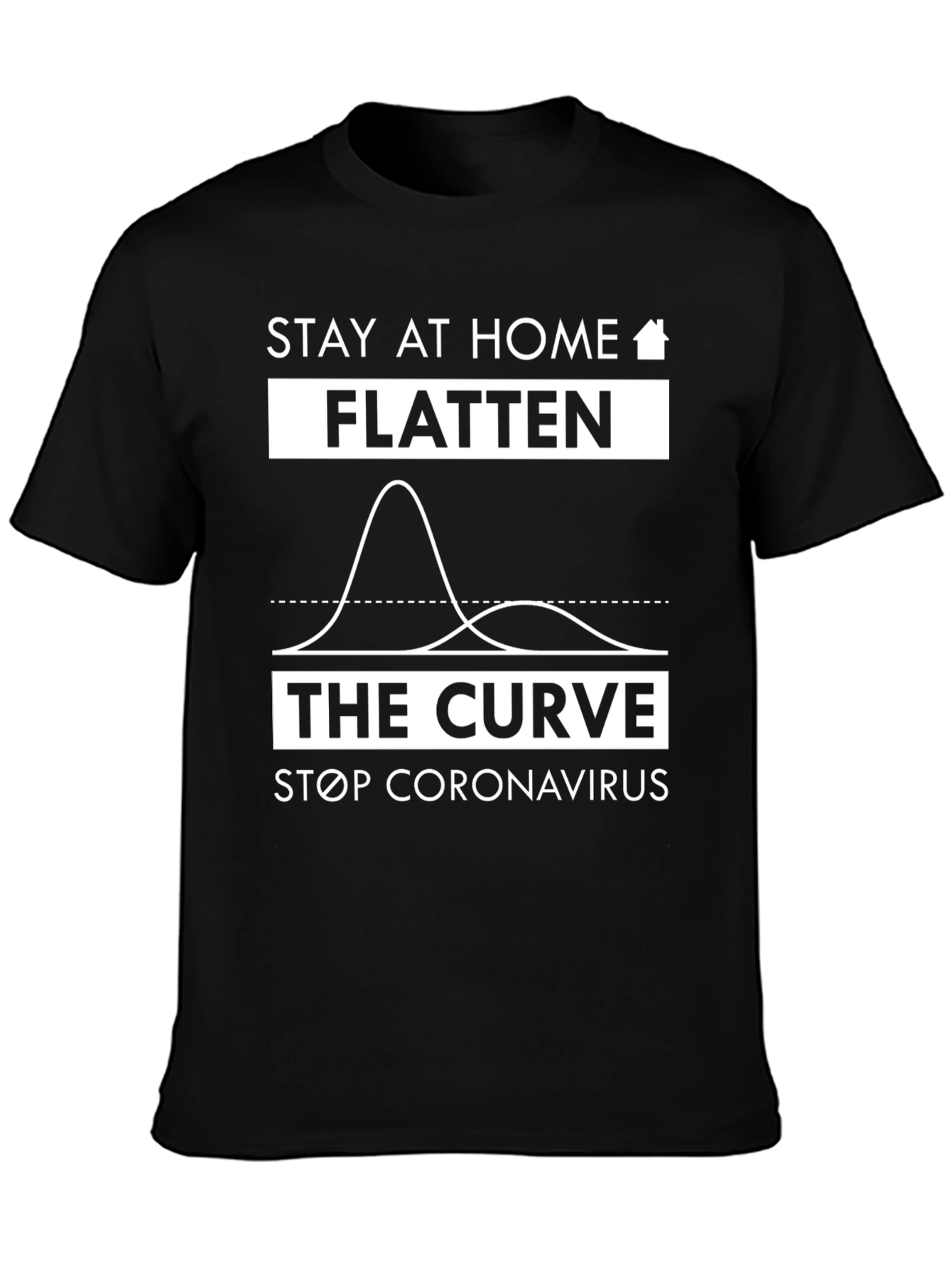 Stay at Home Flatten the Curve Graphic Tee