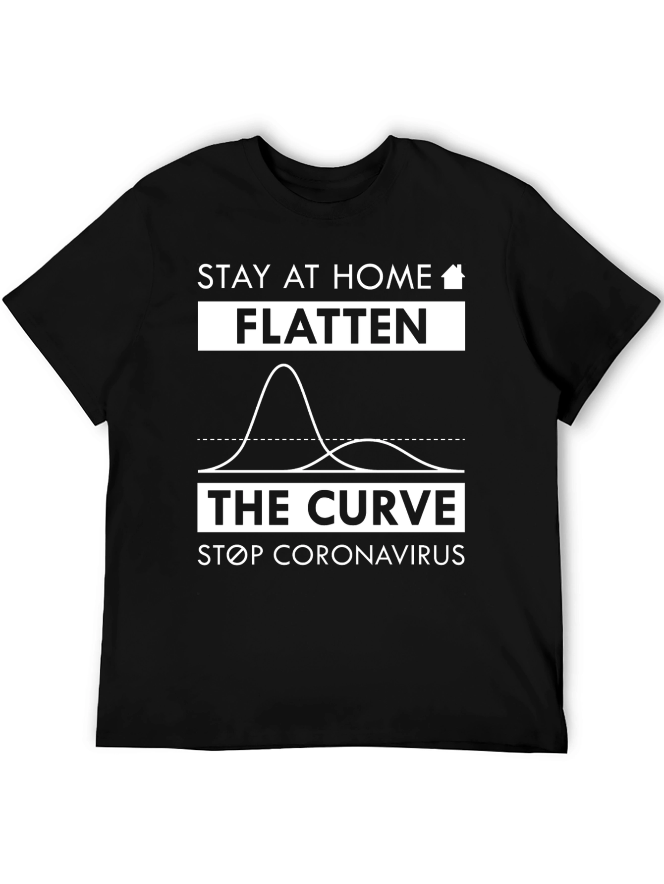 Stay at Home Flatten the Curve Graphic Tee