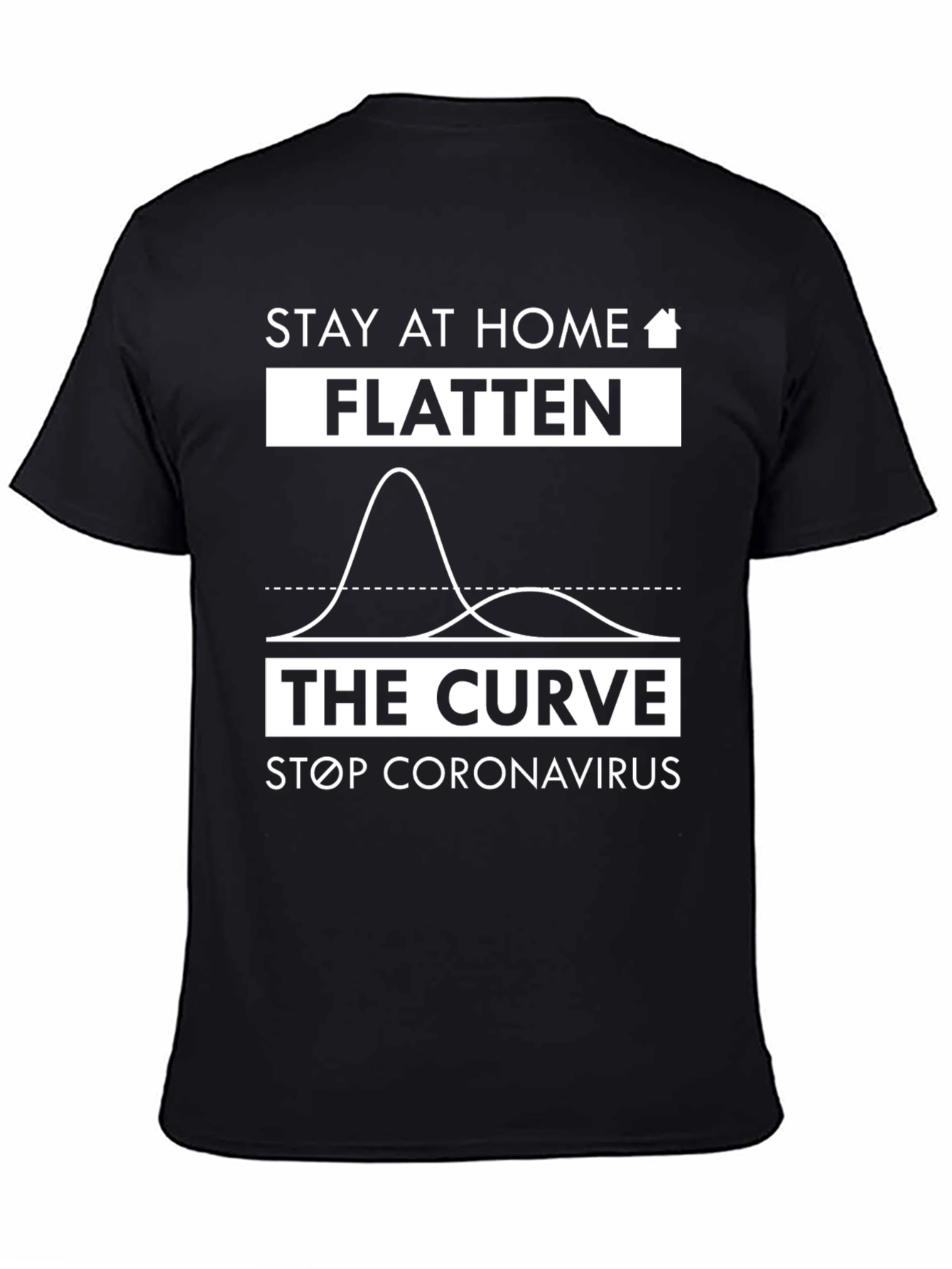 Stay at Home Flatten the Curve Graphic Tee