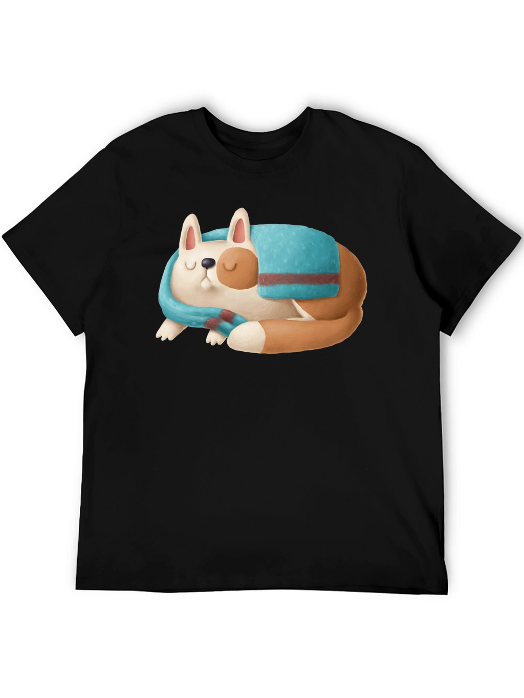 Cute Sleeping Dog Graphic T-Shirt