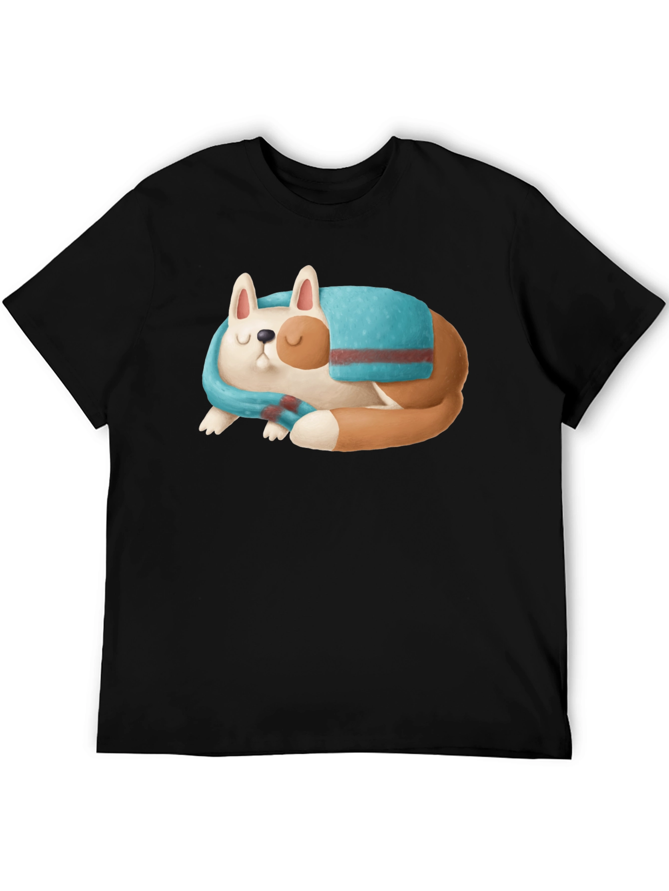 Cute Sleeping Dog Graphic T-Shirt