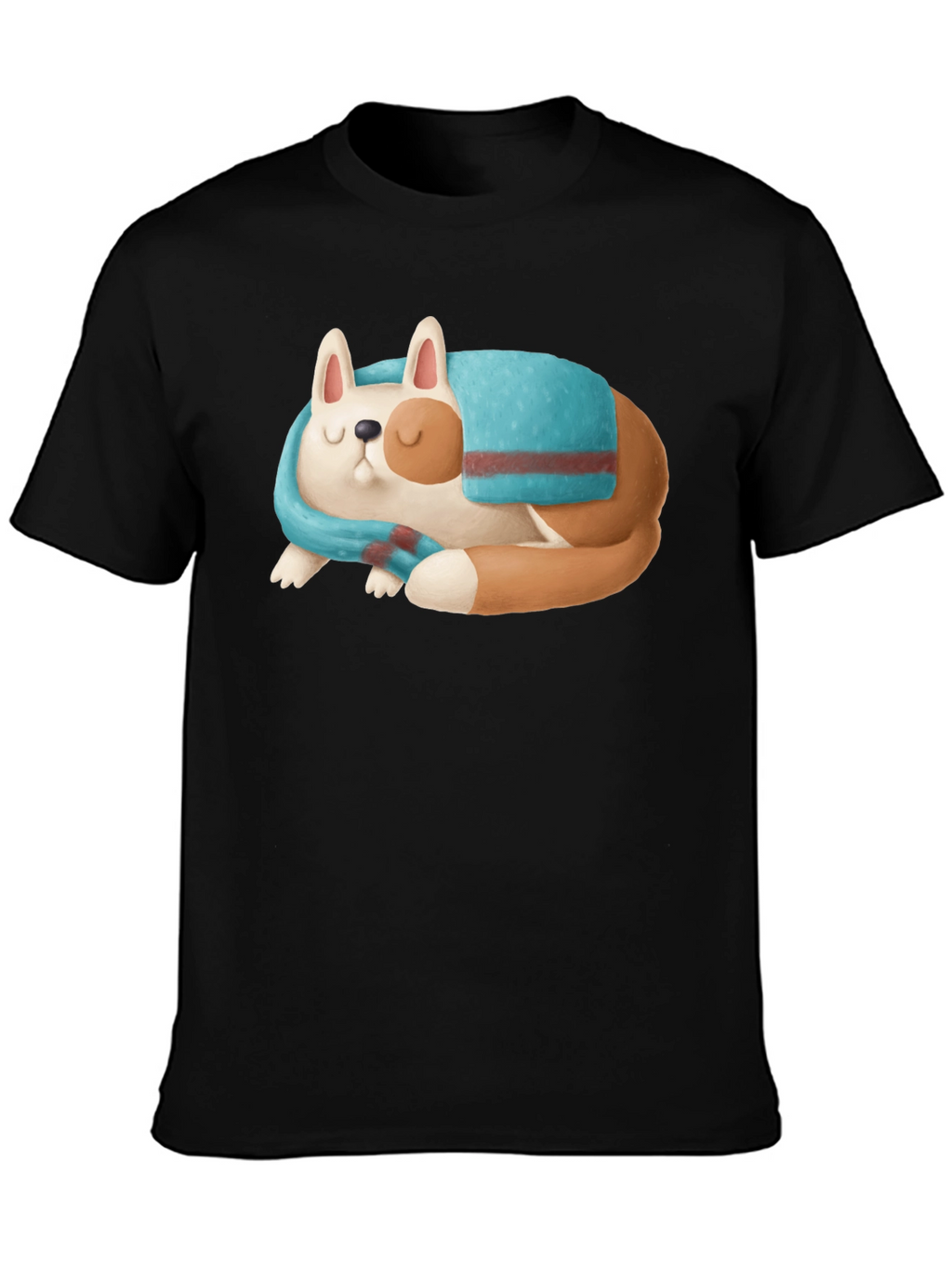 Cute Sleeping Dog Graphic T-Shirt