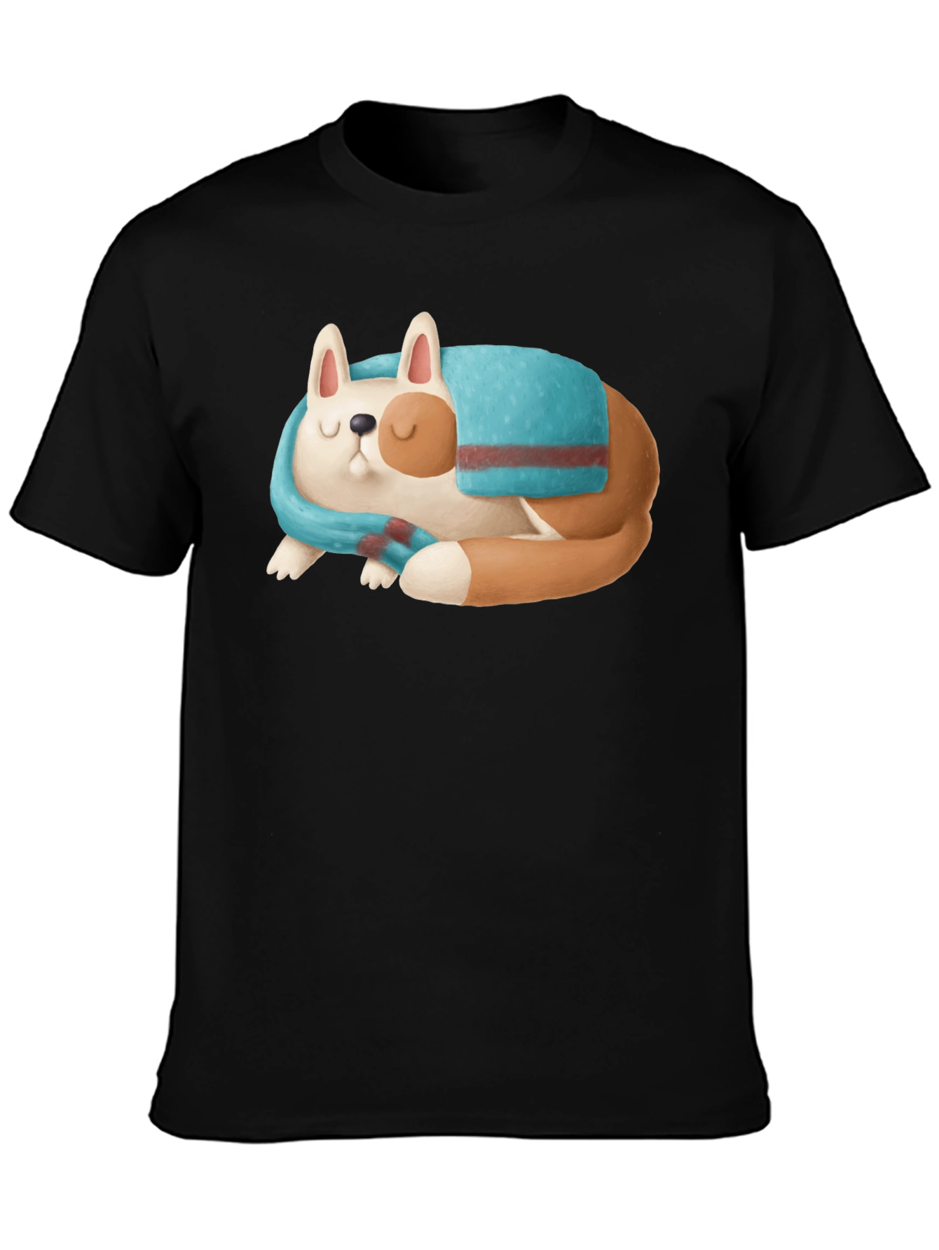Cute Sleeping Dog Graphic T-Shirt