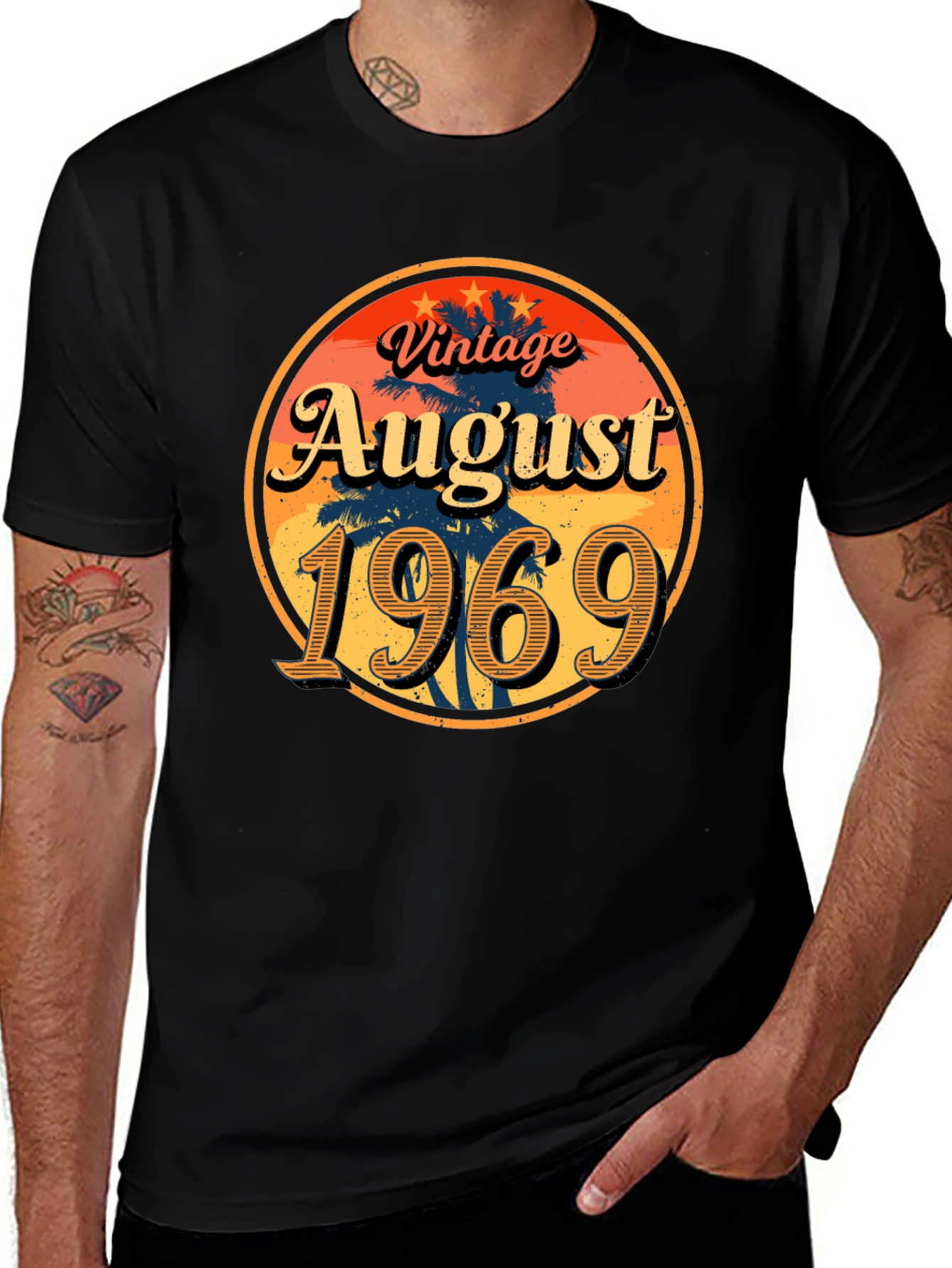 Vintage August 1969 T-Shirt - Birthday Gift