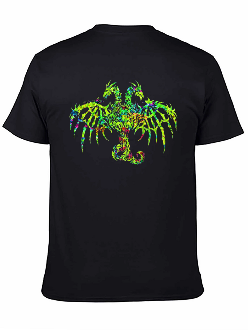 Three-Headed Dragon Graphic Tee - Black