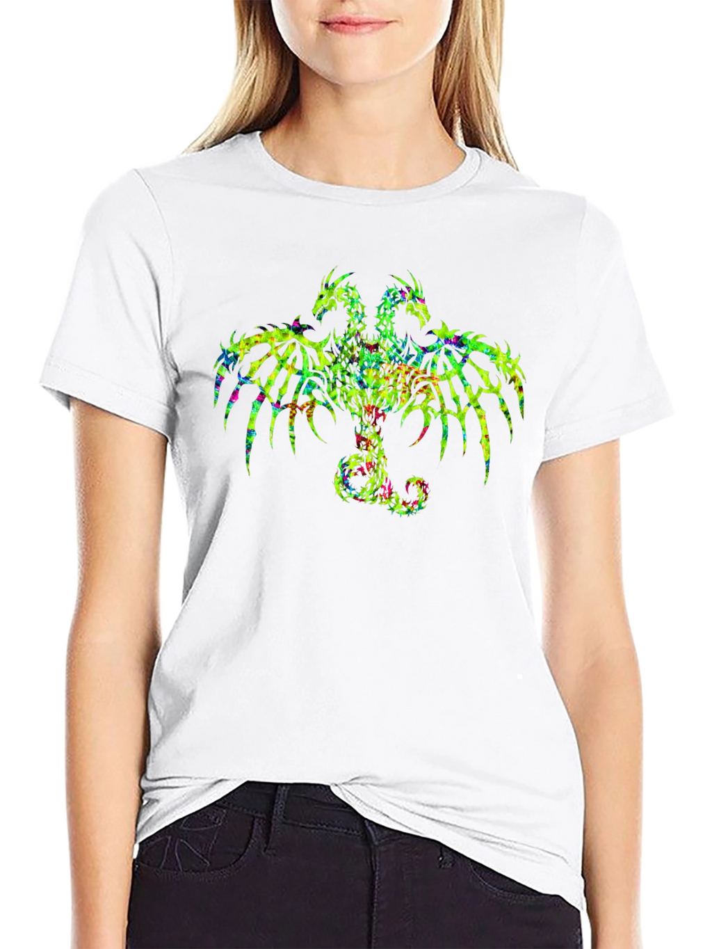 Three-Headed Dragon Graphic Tee - Black