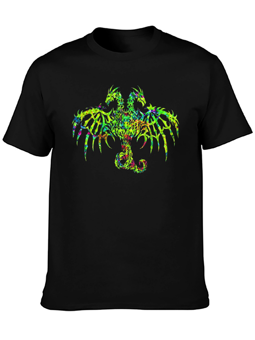 Three-Headed Dragon Graphic Tee - Black