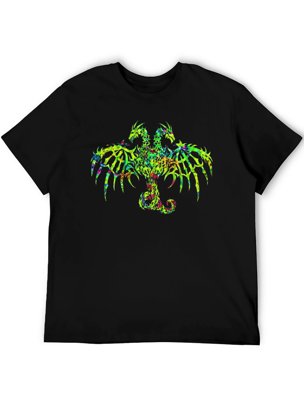 Three-Headed Dragon Graphic Tee - Black