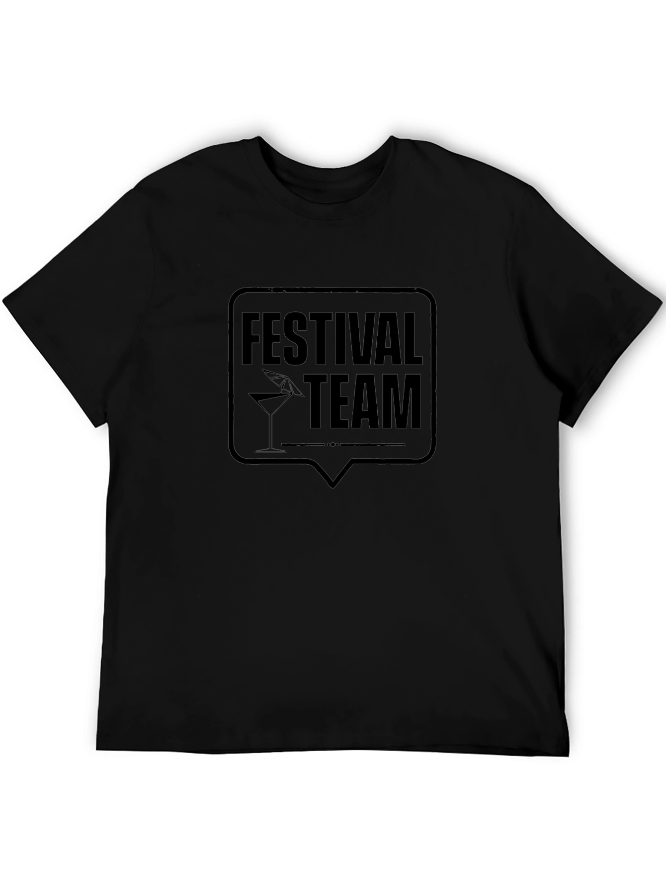 Festival Team Black T-Shirt - Party Crew Apparel