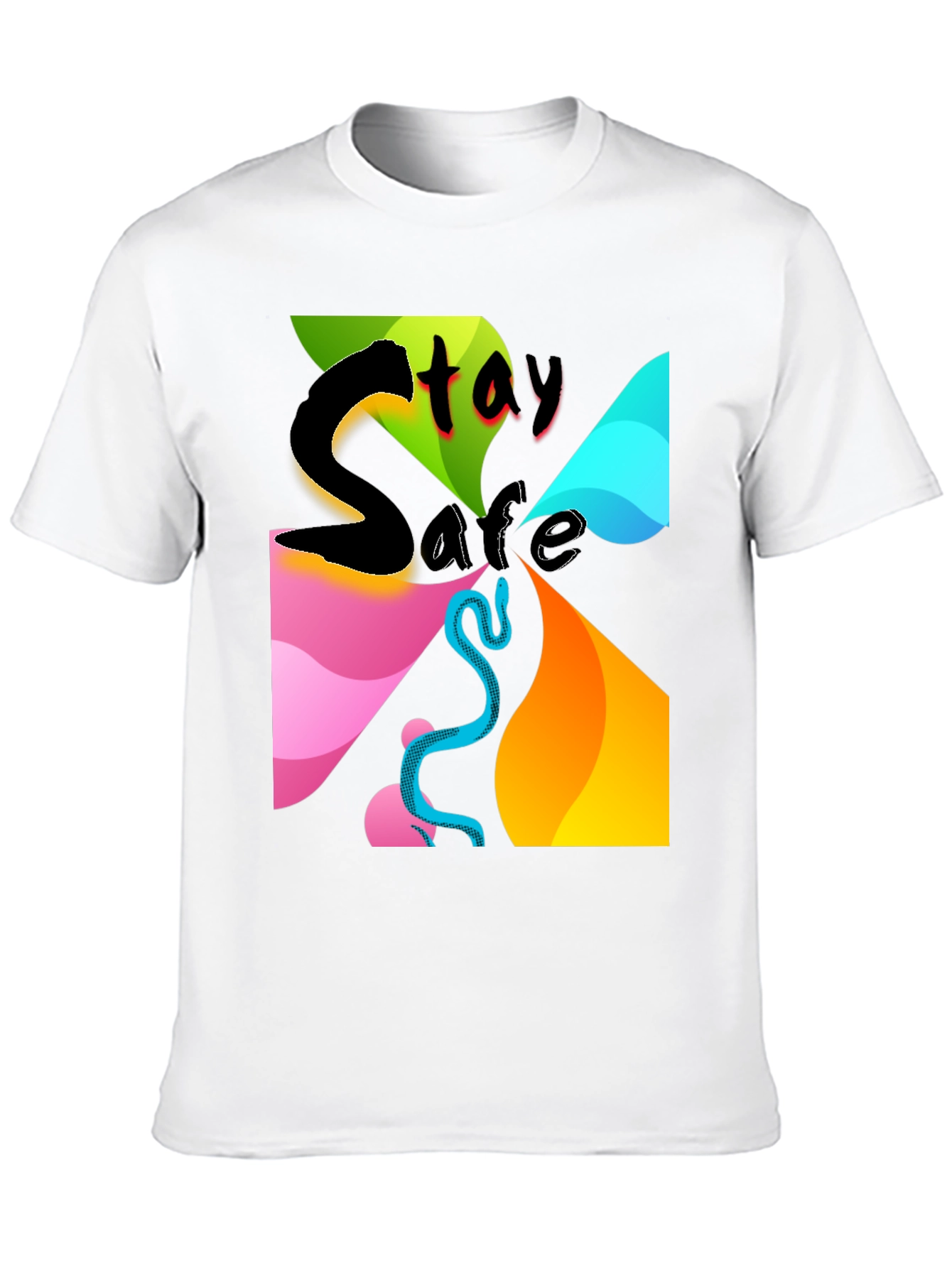 Stay Safe Graphic Tee - Mens Black T-Shirt