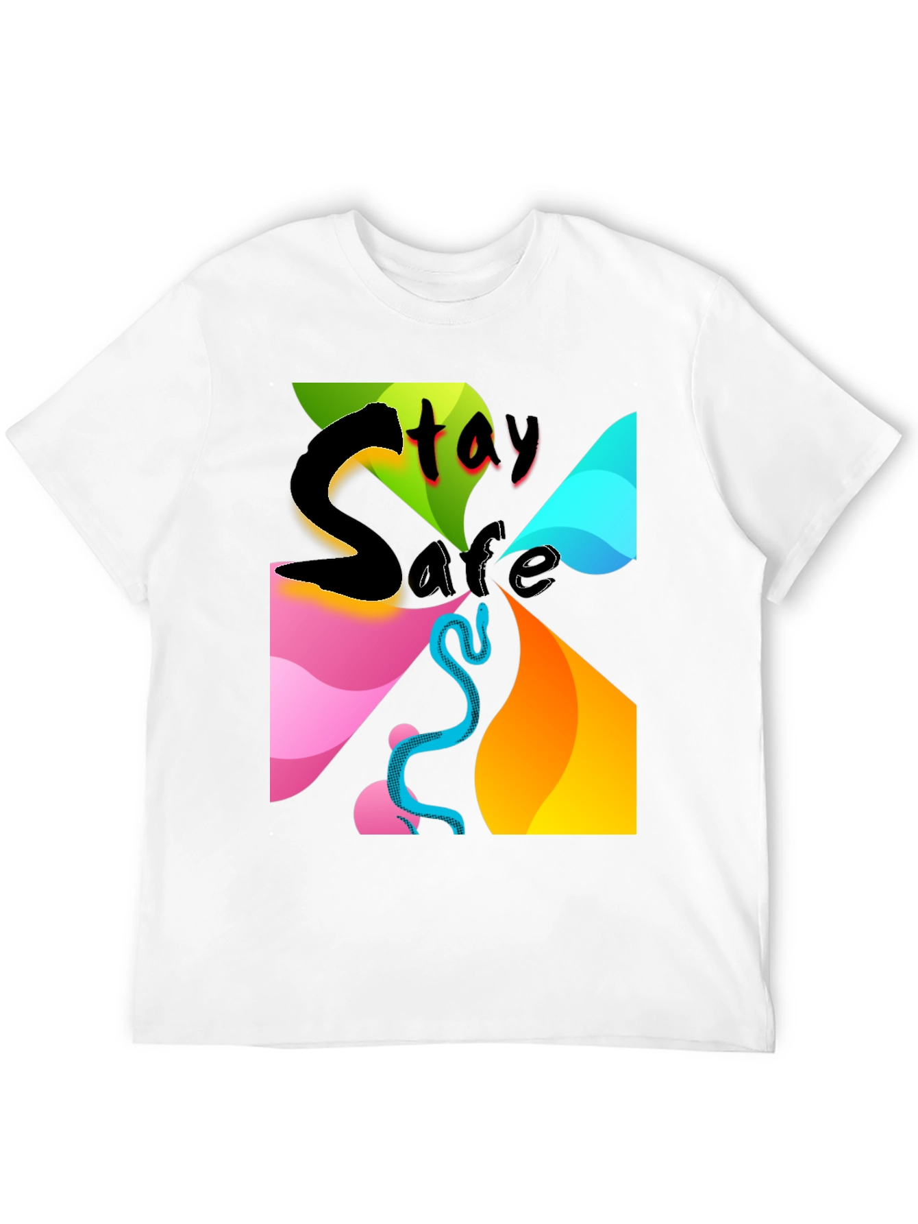 Stay Safe Graphic Tee - Mens Black T-Shirt