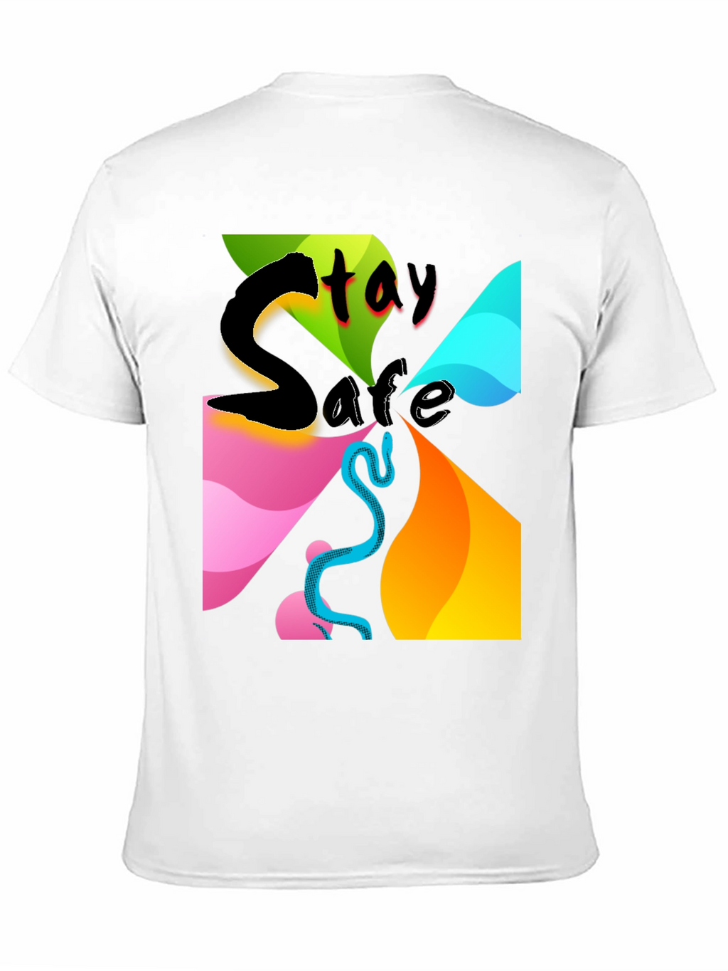 Stay Safe Graphic Tee - Mens Black T-Shirt