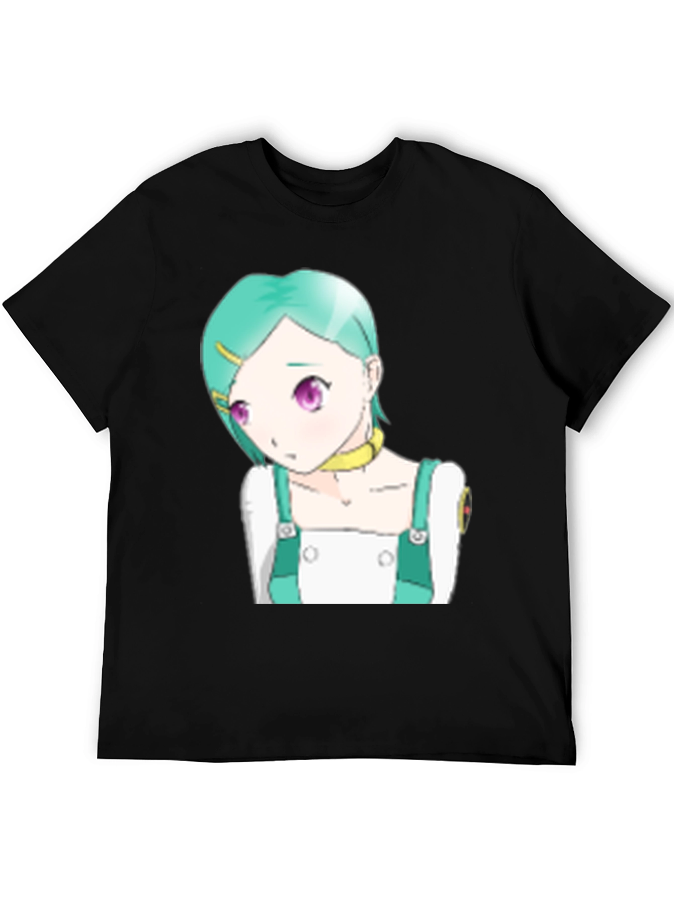 Anime Girl Graphic Black T-Shirt