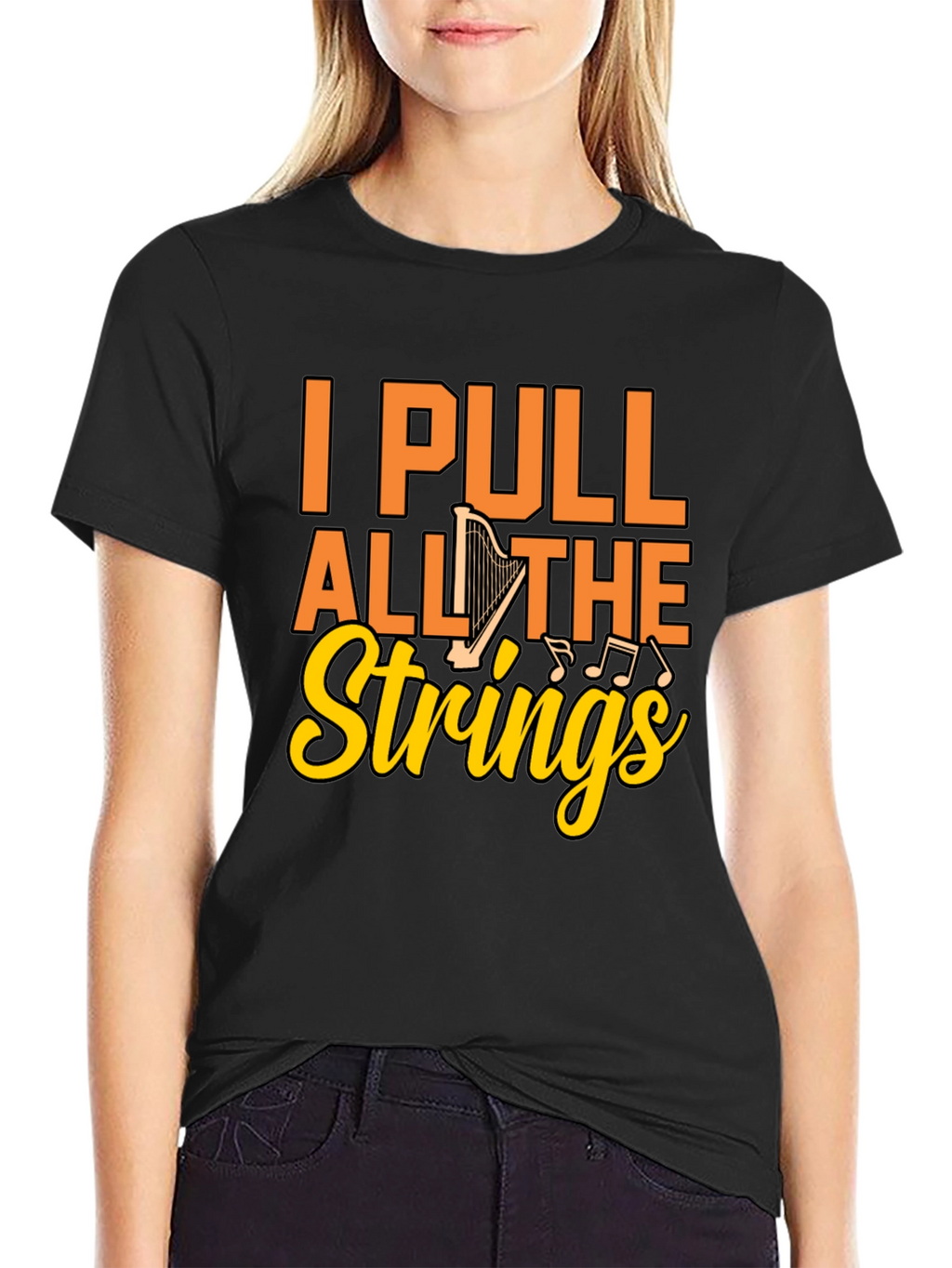 I Pull All the Strings Harp Graphic T-Shirt