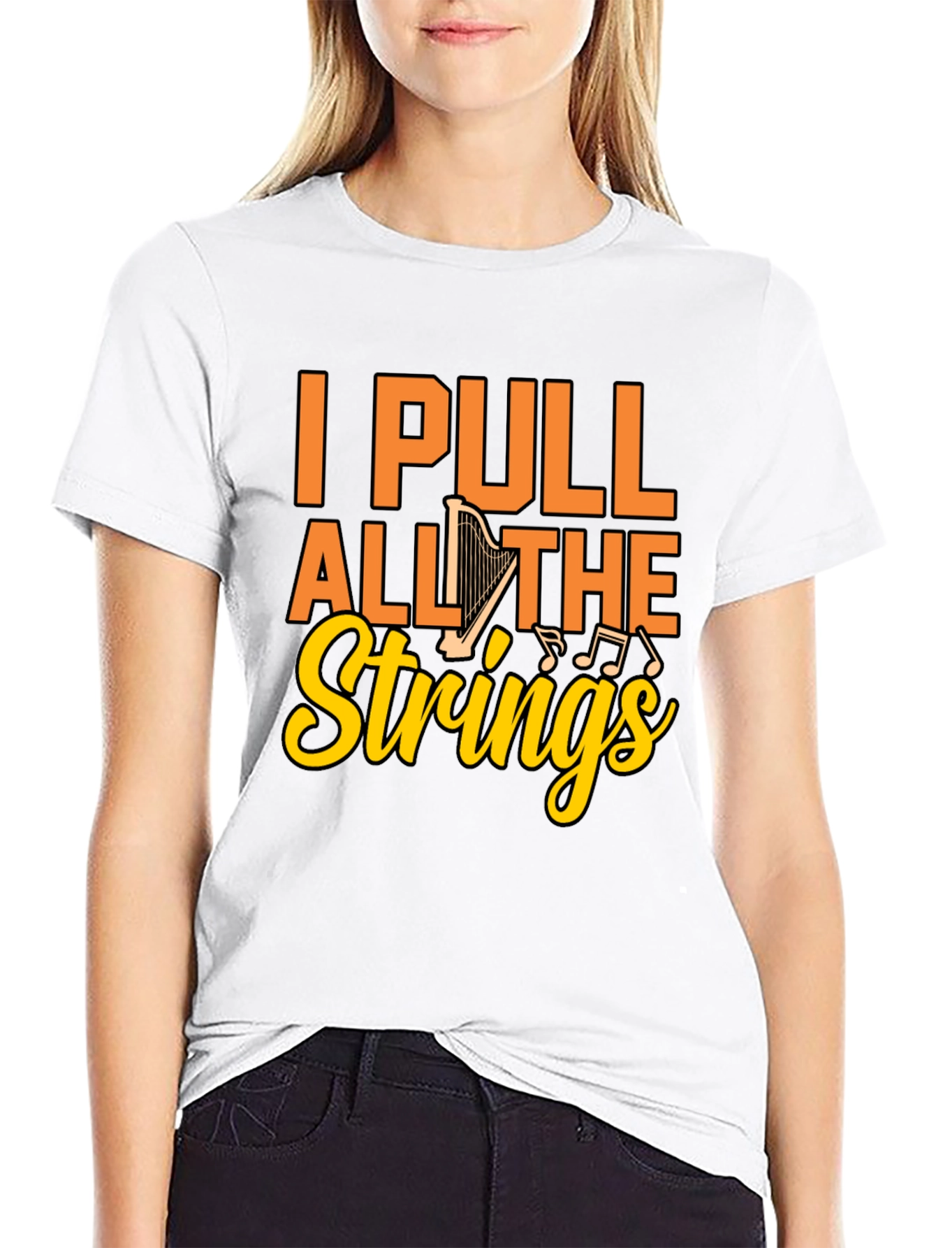I Pull All the Strings Harp Graphic T-Shirt