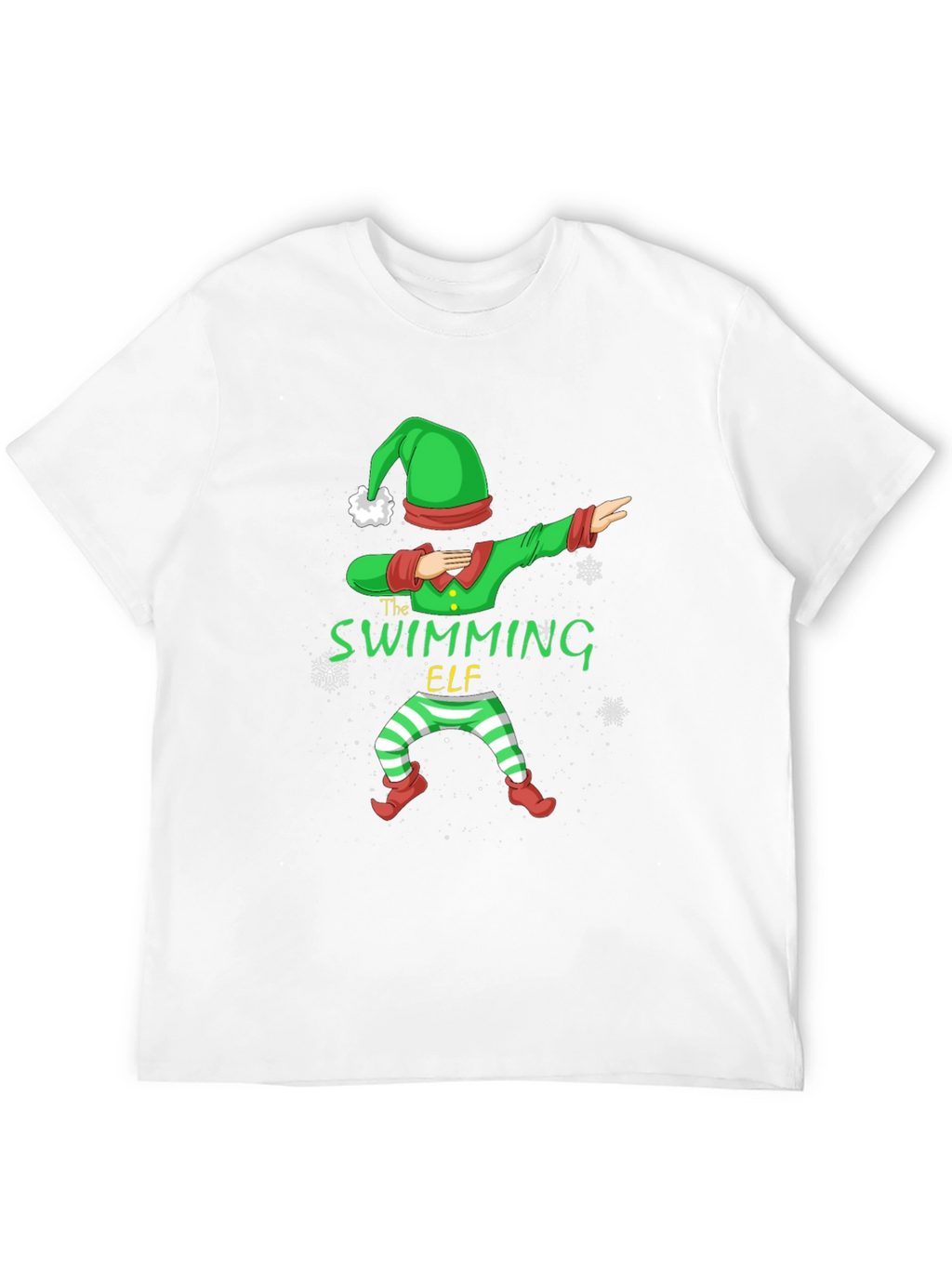Swimming Elf Dab Christmas Holiday T-Shirt