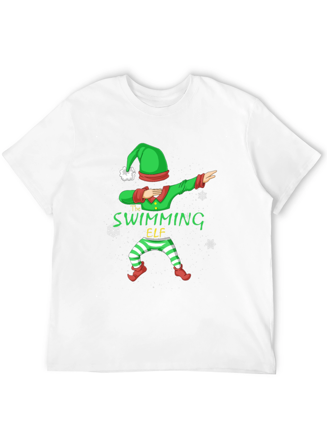 Swimming Elf Dab Christmas Holiday T-Shirt
