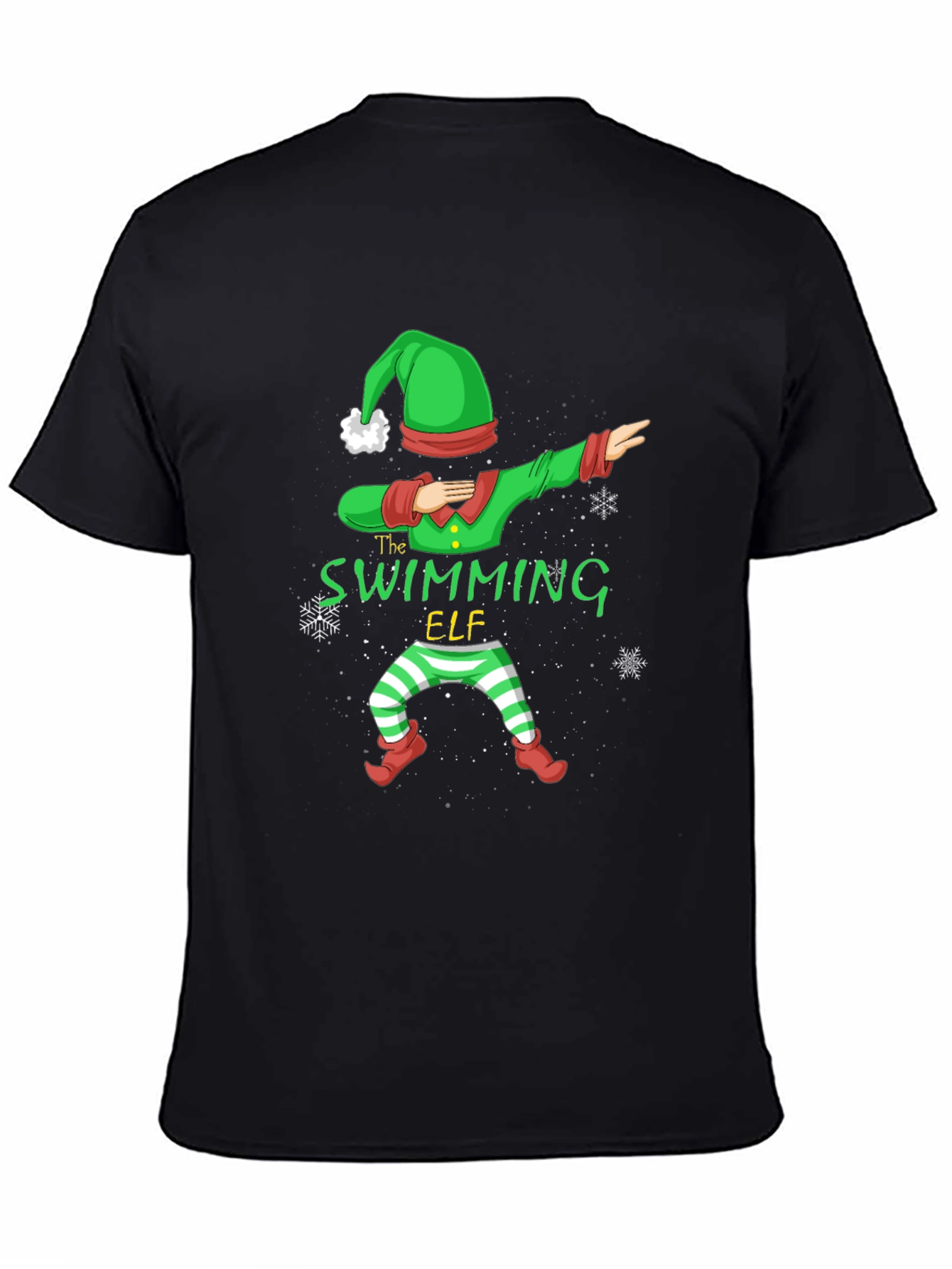 Swimming Elf Dab Christmas Holiday T-Shirt