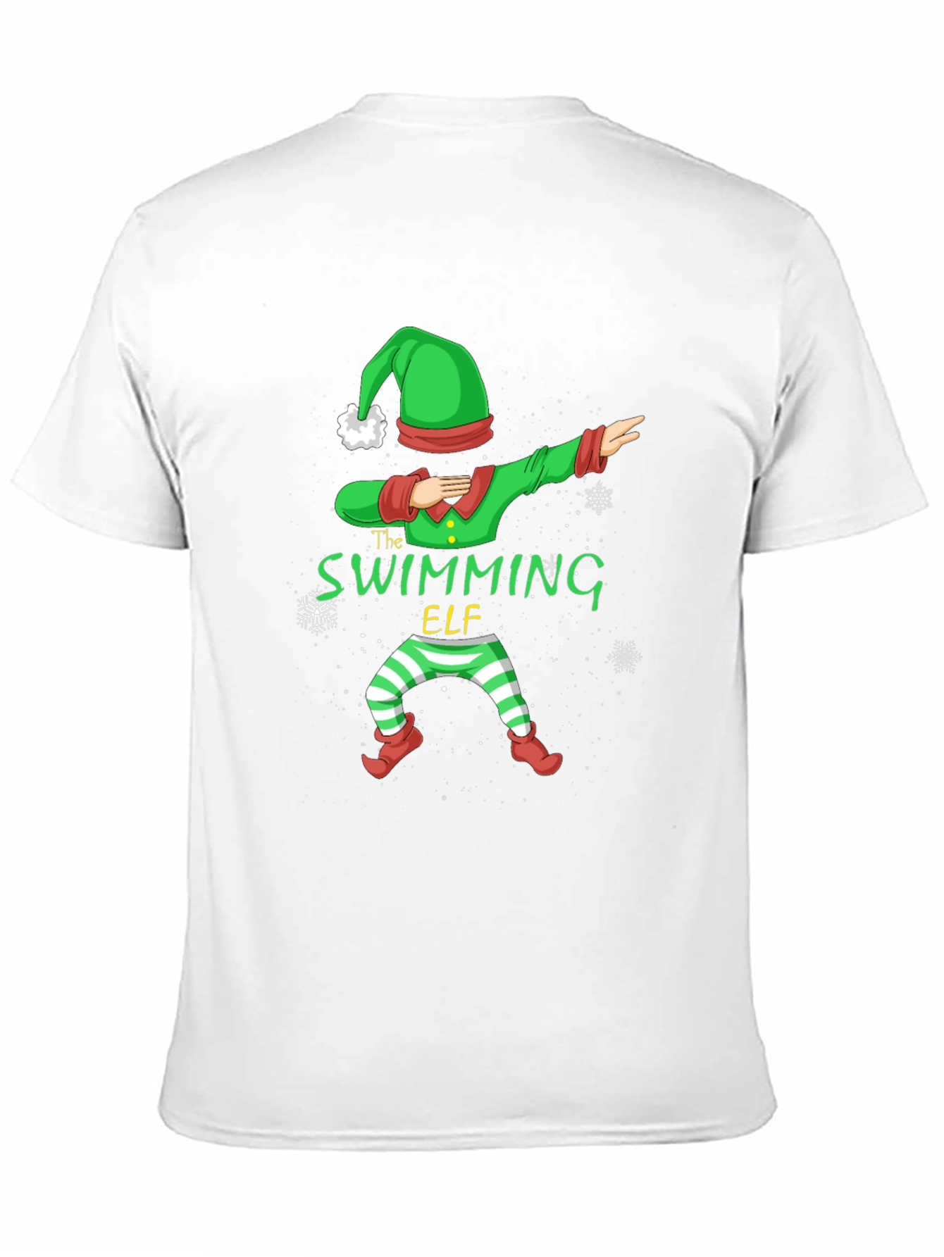 Swimming Elf Dab Christmas Holiday T-Shirt