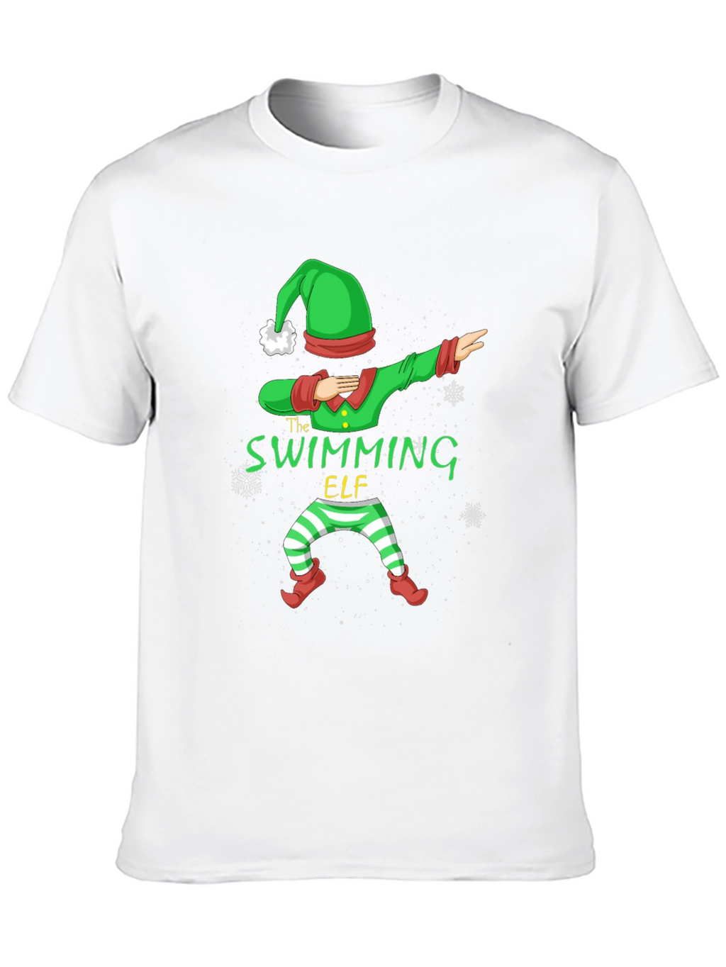 Swimming Elf Dab Christmas Holiday T-Shirt