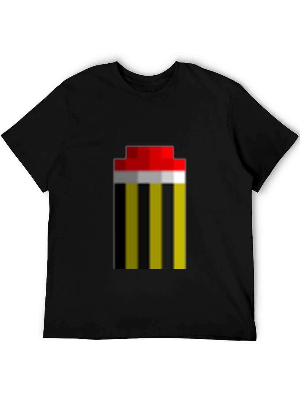 Pixel Art Stripe Tee - Retro Gaming Fashion