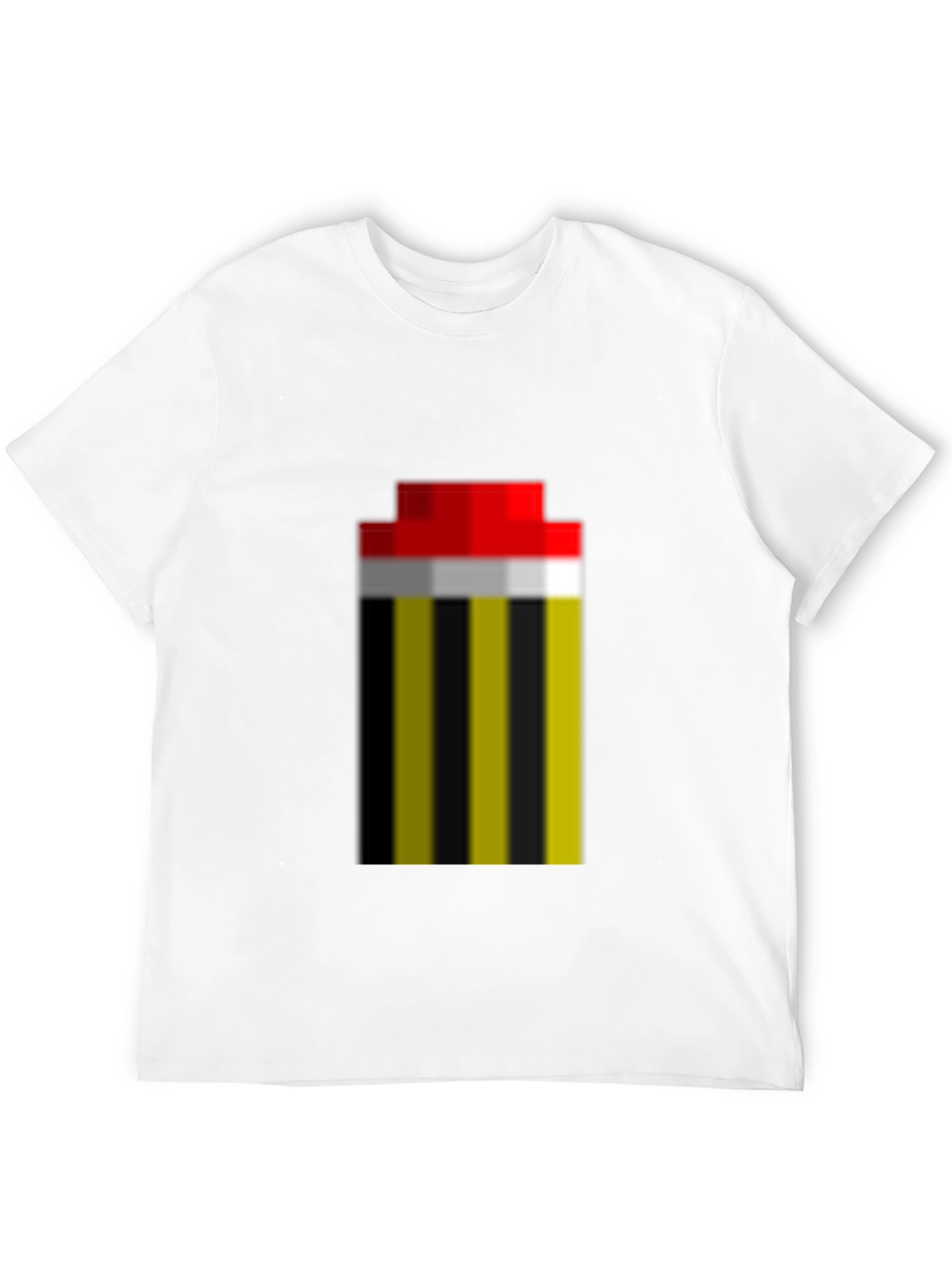 Pixel Art Stripe Tee - Retro Gaming Fashion