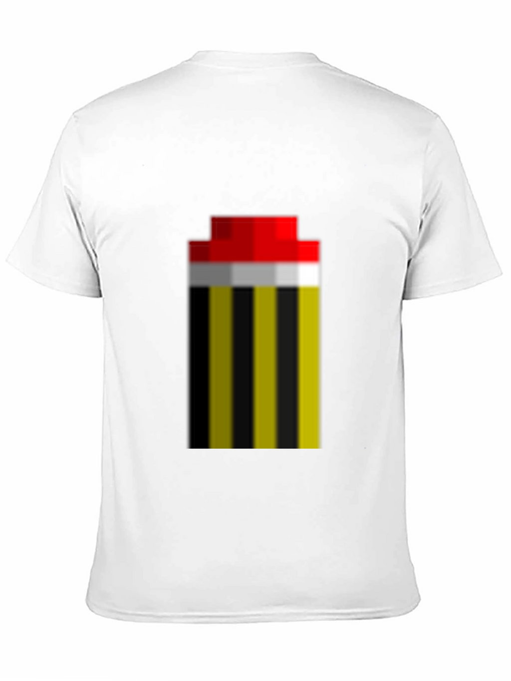 Pixel Art Stripe Tee - Retro Gaming Fashion
