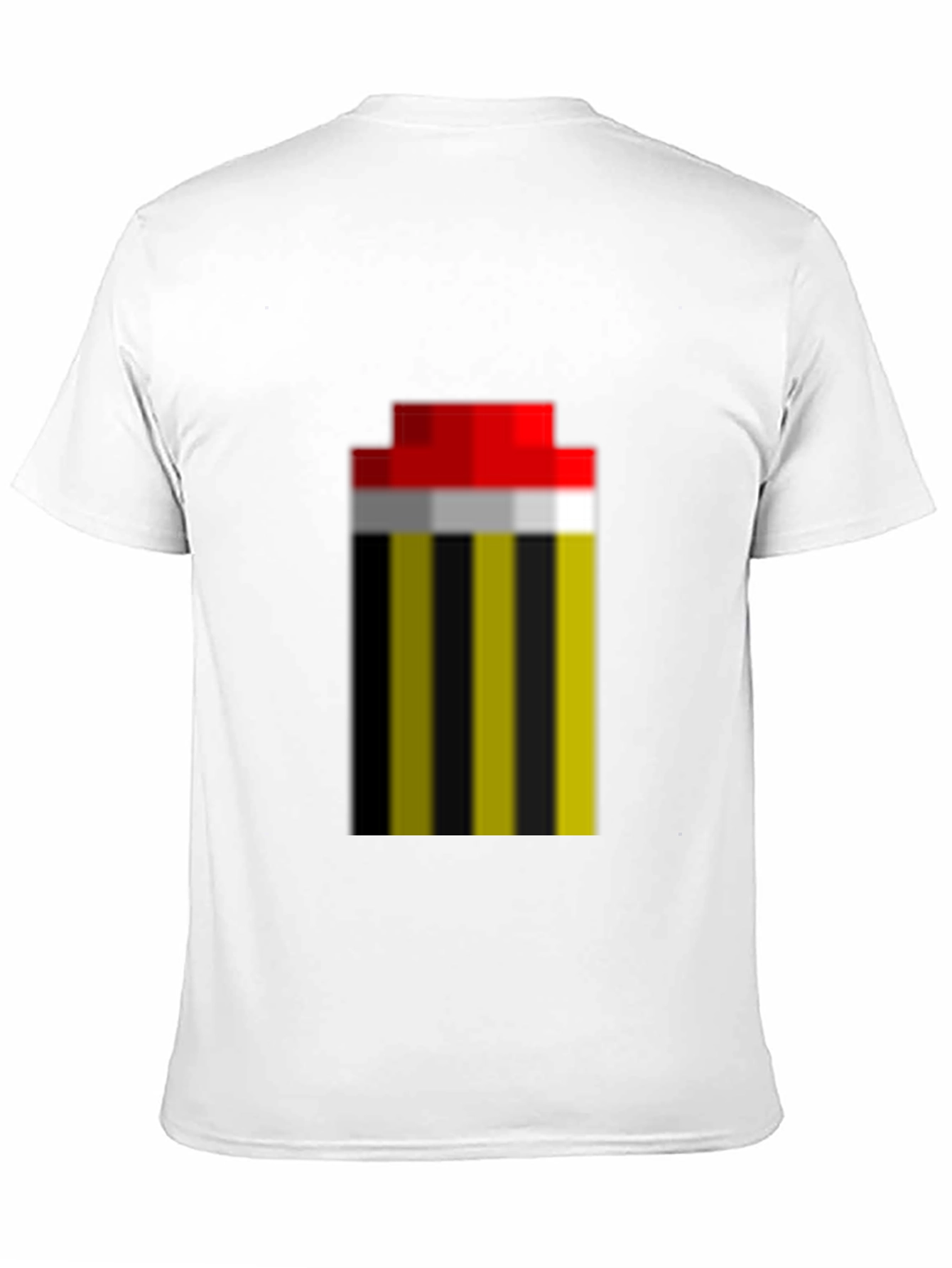 Pixel Art Stripe Tee - Retro Gaming Fashion