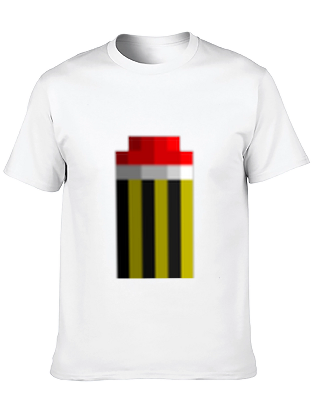 Pixel Art Stripe Tee - Retro Gaming Fashion