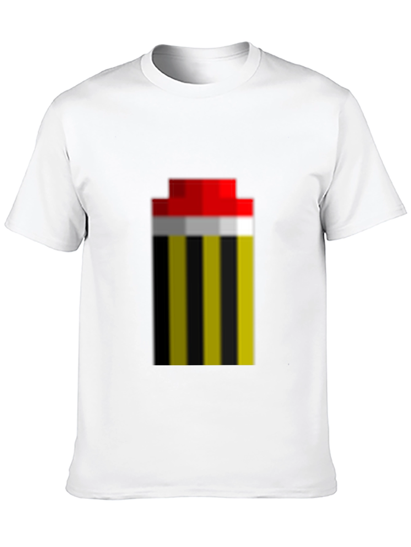 Pixel Art Stripe Tee - Retro Gaming Fashion