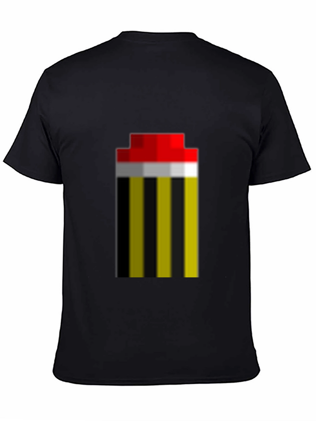 Pixel Art Stripe Tee - Retro Gaming Fashion