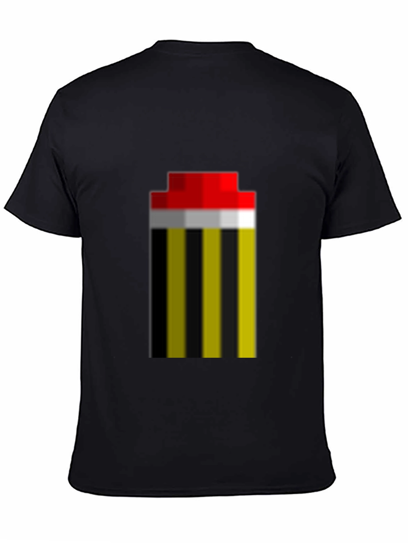 Pixel Art Stripe Tee - Retro Gaming Fashion