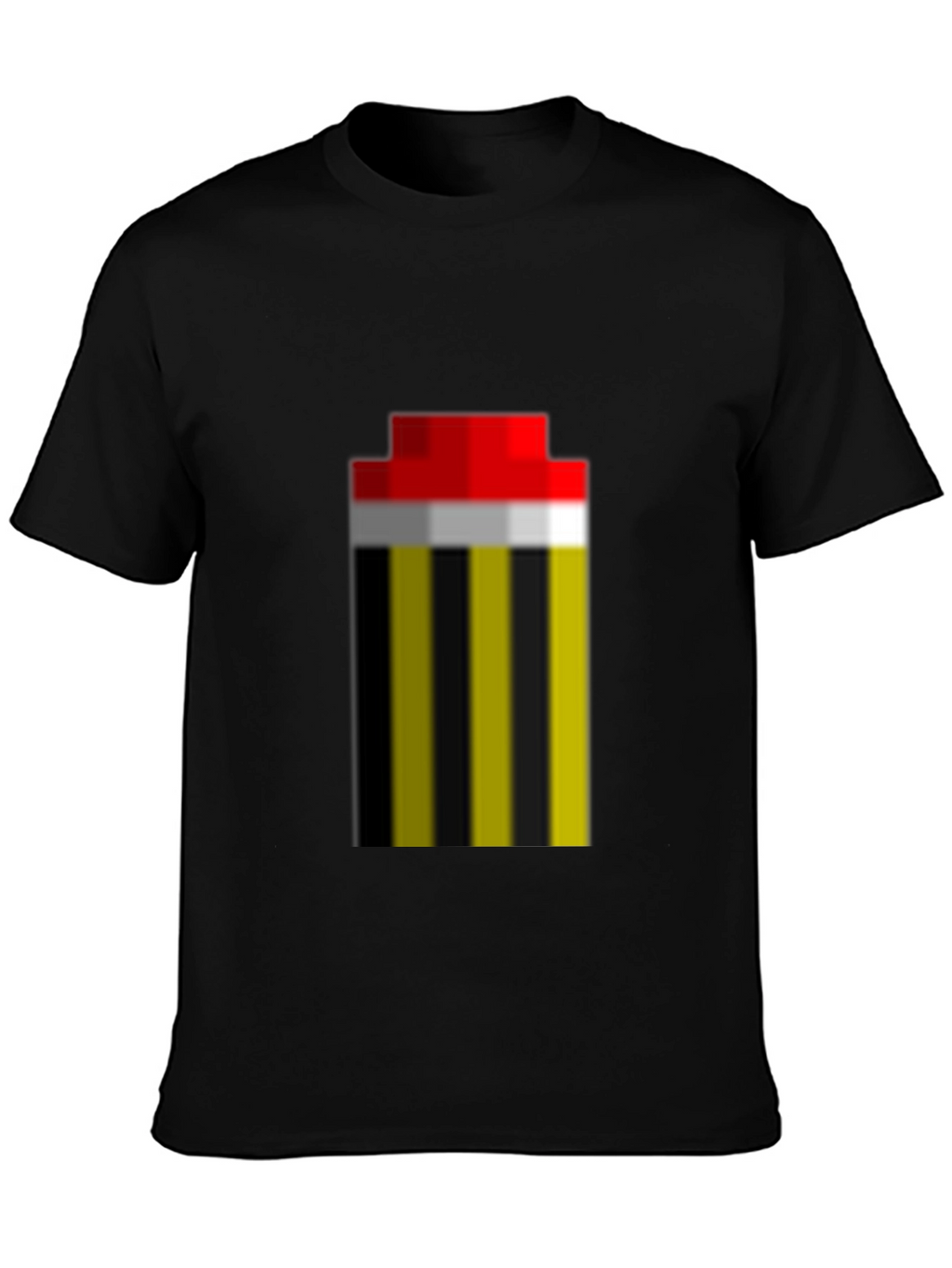 Pixel Art Stripe Tee - Retro Gaming Fashion