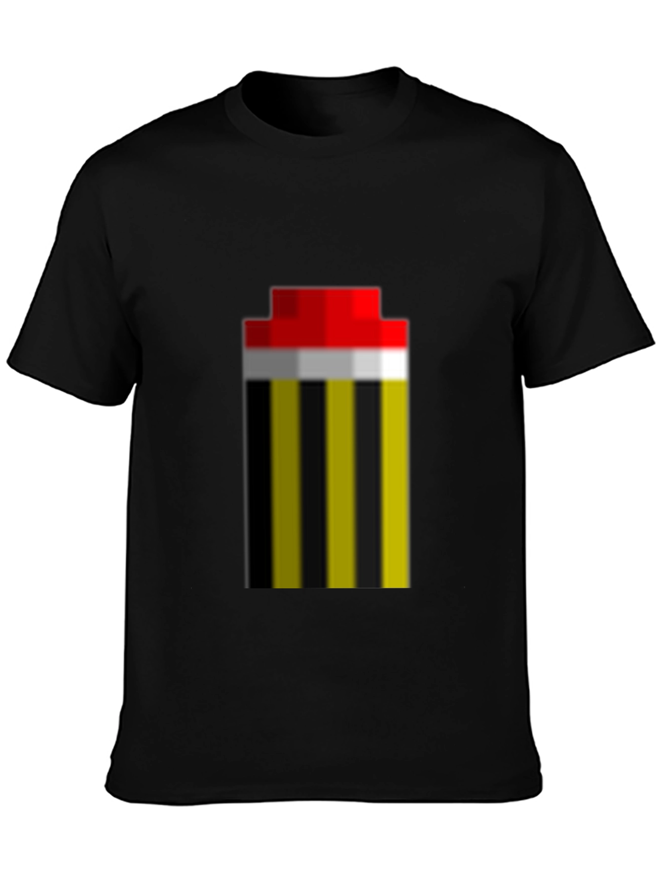 Pixel Art Stripe Tee - Retro Gaming Fashion
