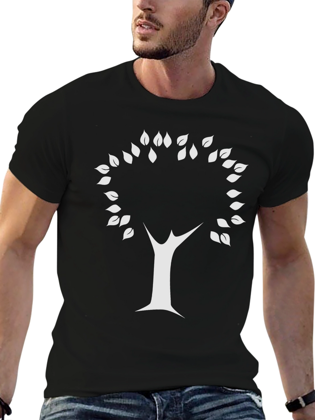 Natures Embrace Tee: Minimalist Tree Design