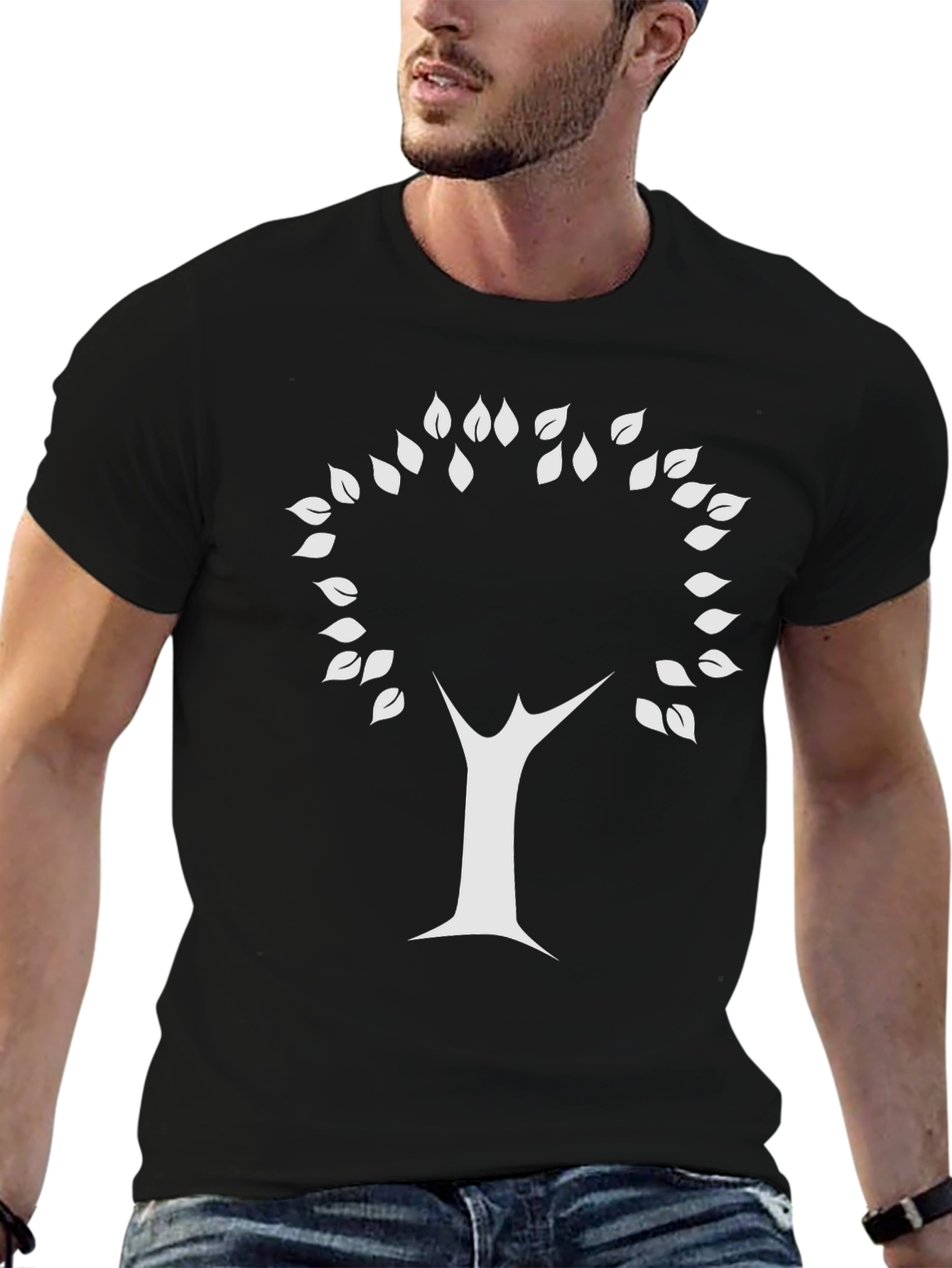 Natures Embrace Tee: Minimalist Tree Design