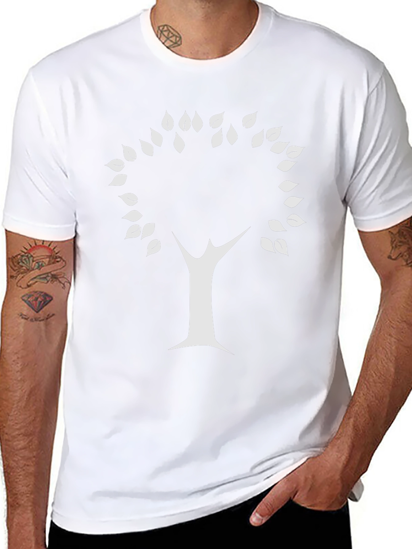 Natures Embrace Tee: Minimalist Tree Design