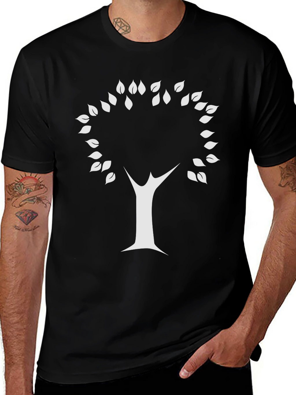 Natures Embrace Tee: Minimalist Tree Design