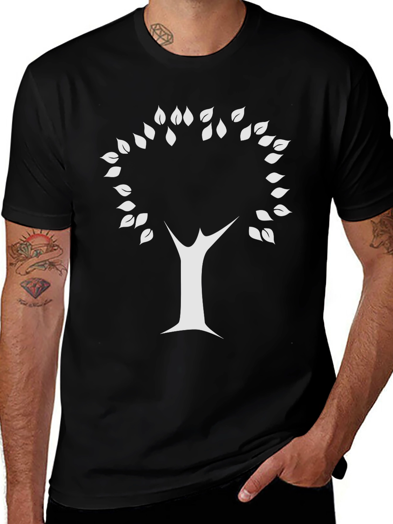 Natures Embrace Tee: Minimalist Tree Design